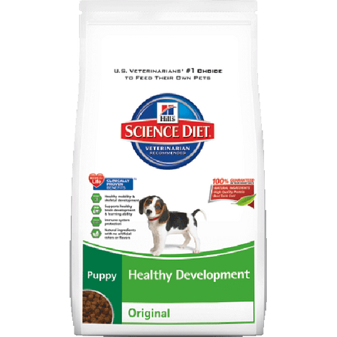 Science Diet Puppy Healthy Development Formula; available in 2 sizes.