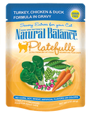 Turkey, Chicken, & Duck Natural Balance Platefulls Soft Cat Food Pouches