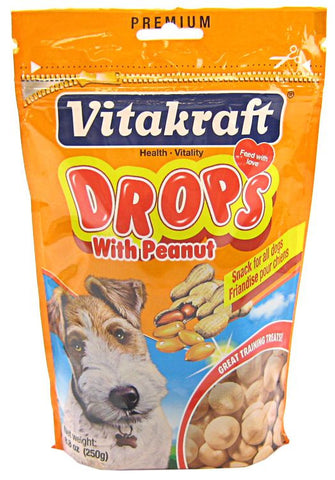 Vitakraft Drops Dog Treat; Peanut Flavor