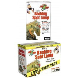 Zoo Med Basking Spot Lamp; 4 sizes available individually or in a 2 pack.